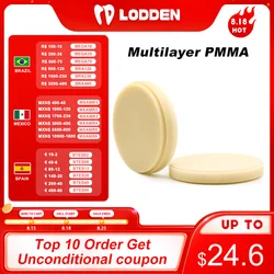 Lodden Dental Multilayer PMMA Block 98MM Open System for CAD/CAM Dental Laboratory Dental Resin Dentist Denture Material