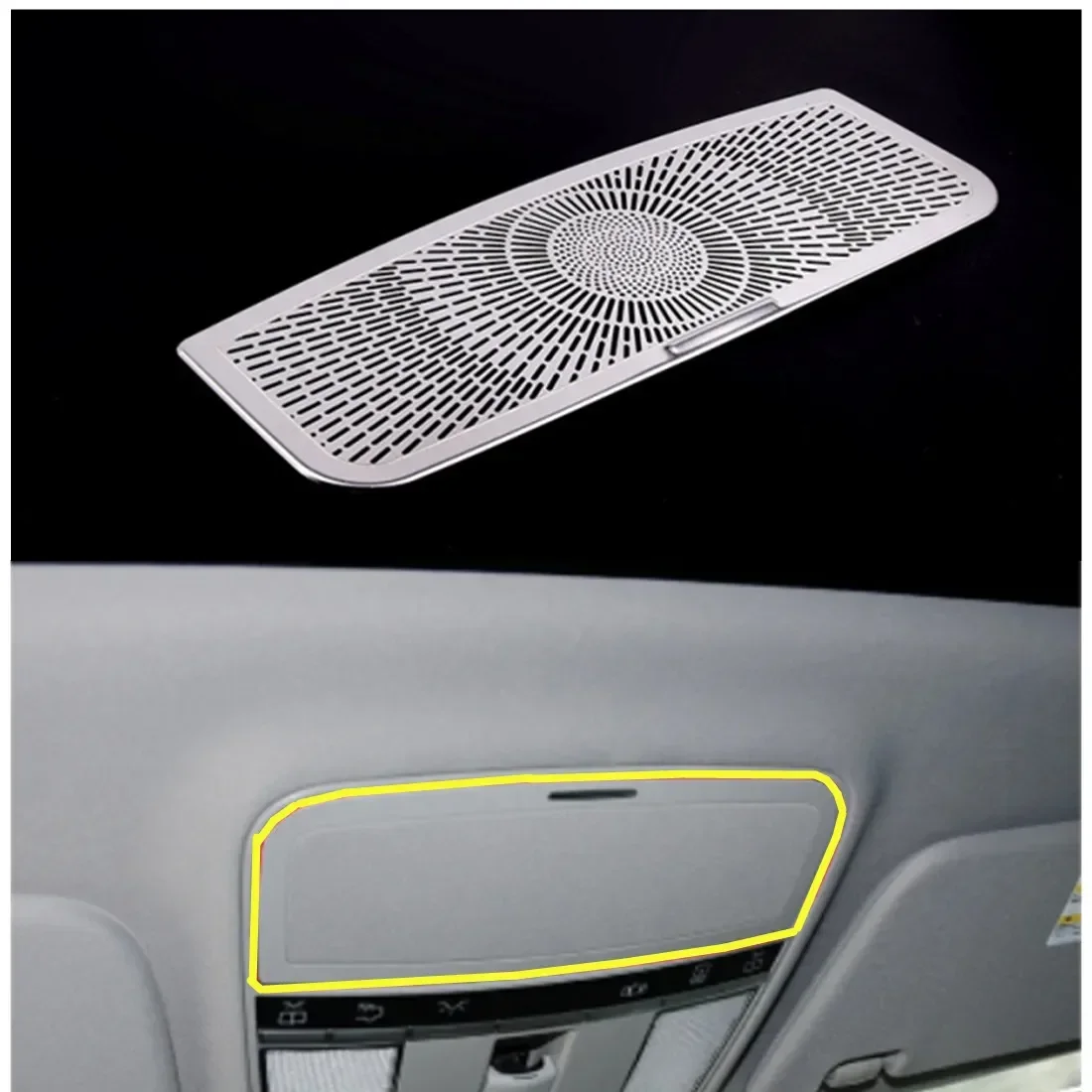Glasses Case Panel Trim Front Reading Lamp Cover Decoration Sticker For Mercedes Benz S Class W221 2007-13 Interior Accessories