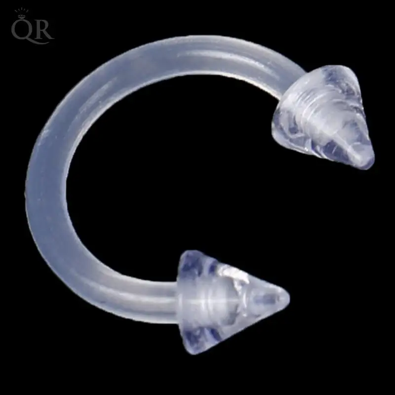 15Pcs Clear Belly Ring Earring Lip Ring Tongue Barbell Nipple Bar Body Piercing