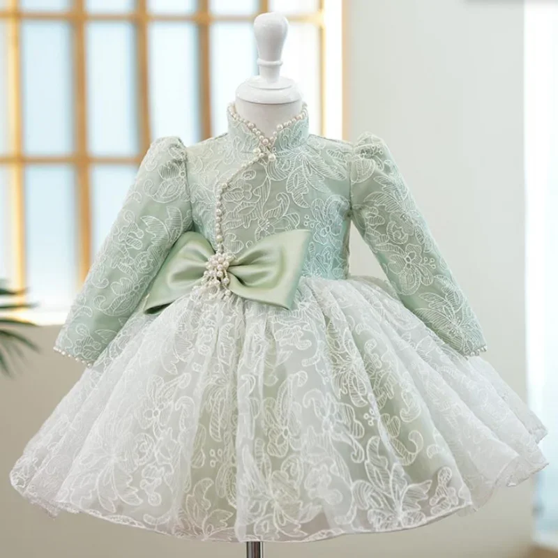 

Children's Catwalk Princess Dress One-Year-Old Baby Christening Dress Piano Performance Costume Party Host Evening Dress