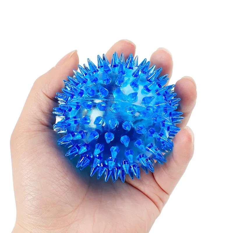 Hundes pielzeug Haustier leuchtender Spielzeug ball Quietschender Biss beständiger elastischer Igelball Hundes pielzeug für kleine große Hunde