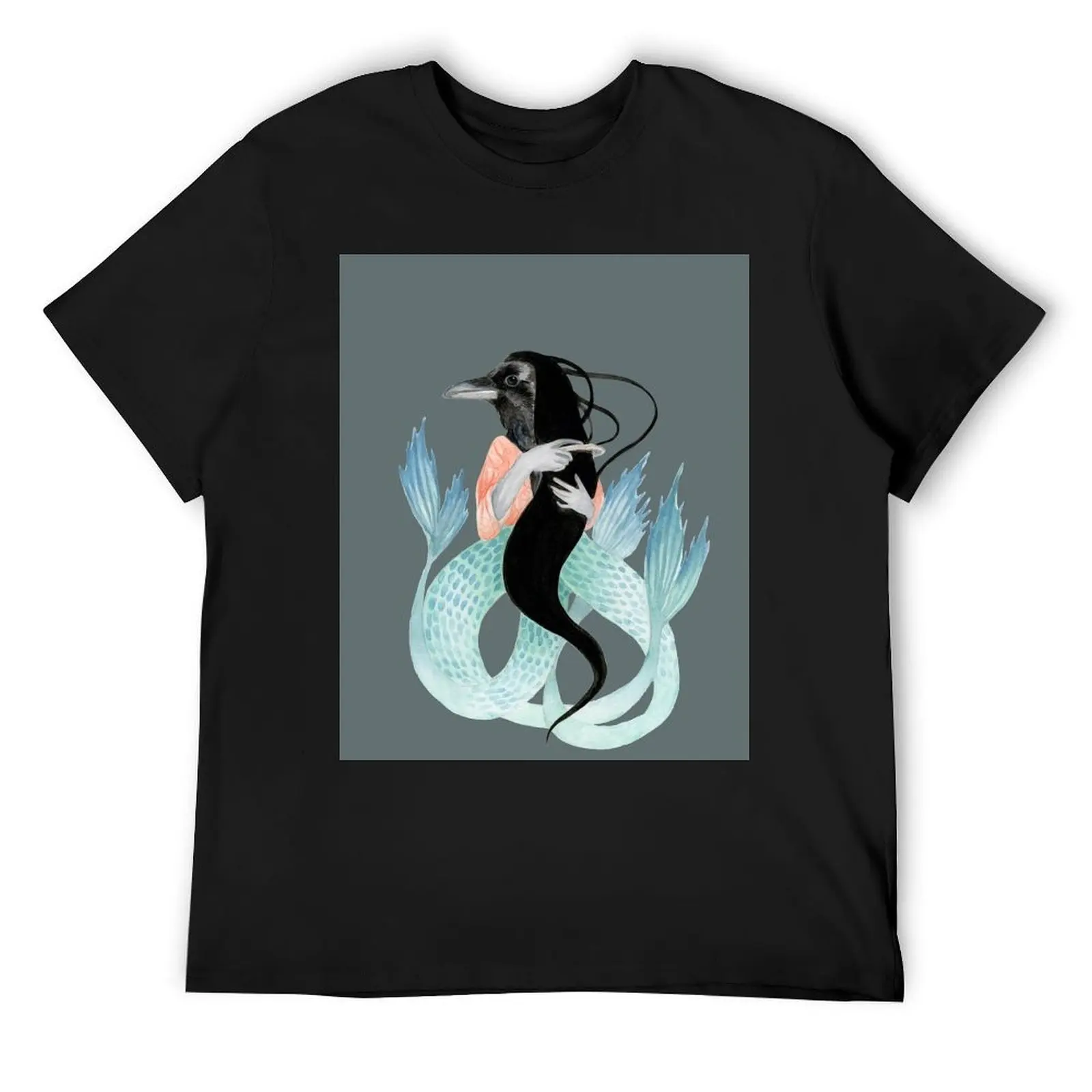

Yokai Amabie on Colored Background T-Shirt blue archive graphic tee shirt rapper graphic tees men clothings