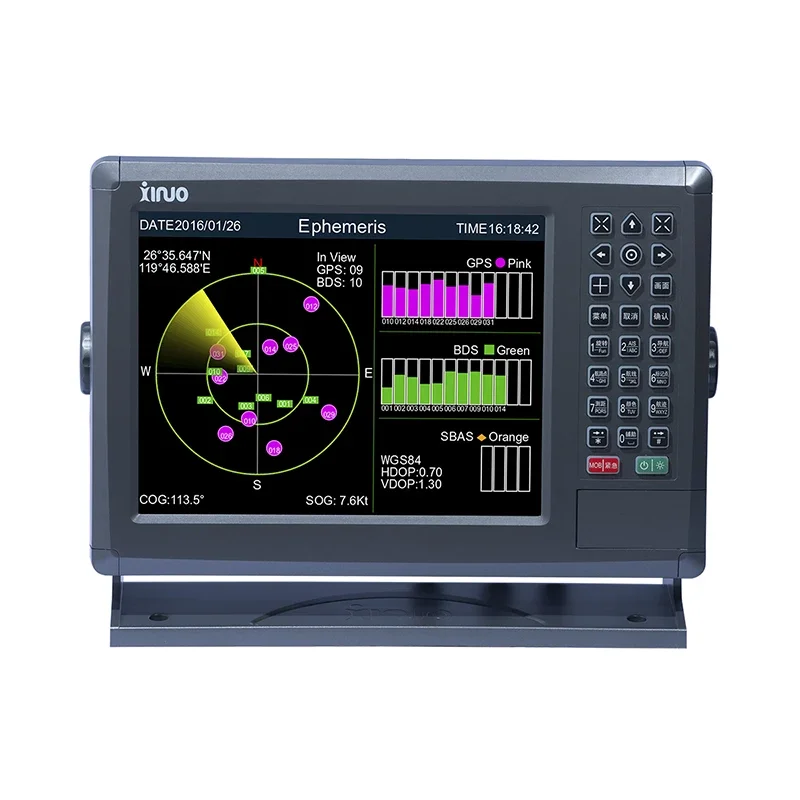 XF-1069 Beidou Marine Chart Machine GPS Satellite Navigation Positionnement ting10 pouces Navigation Étanche en Mer