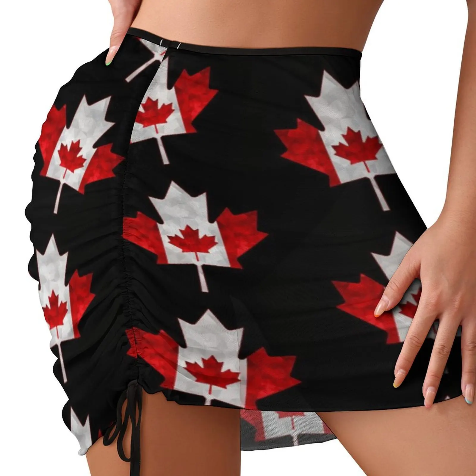 

Canada Maple Leaf Geometric Graphic Beach Skirt summer clothes Women clothing