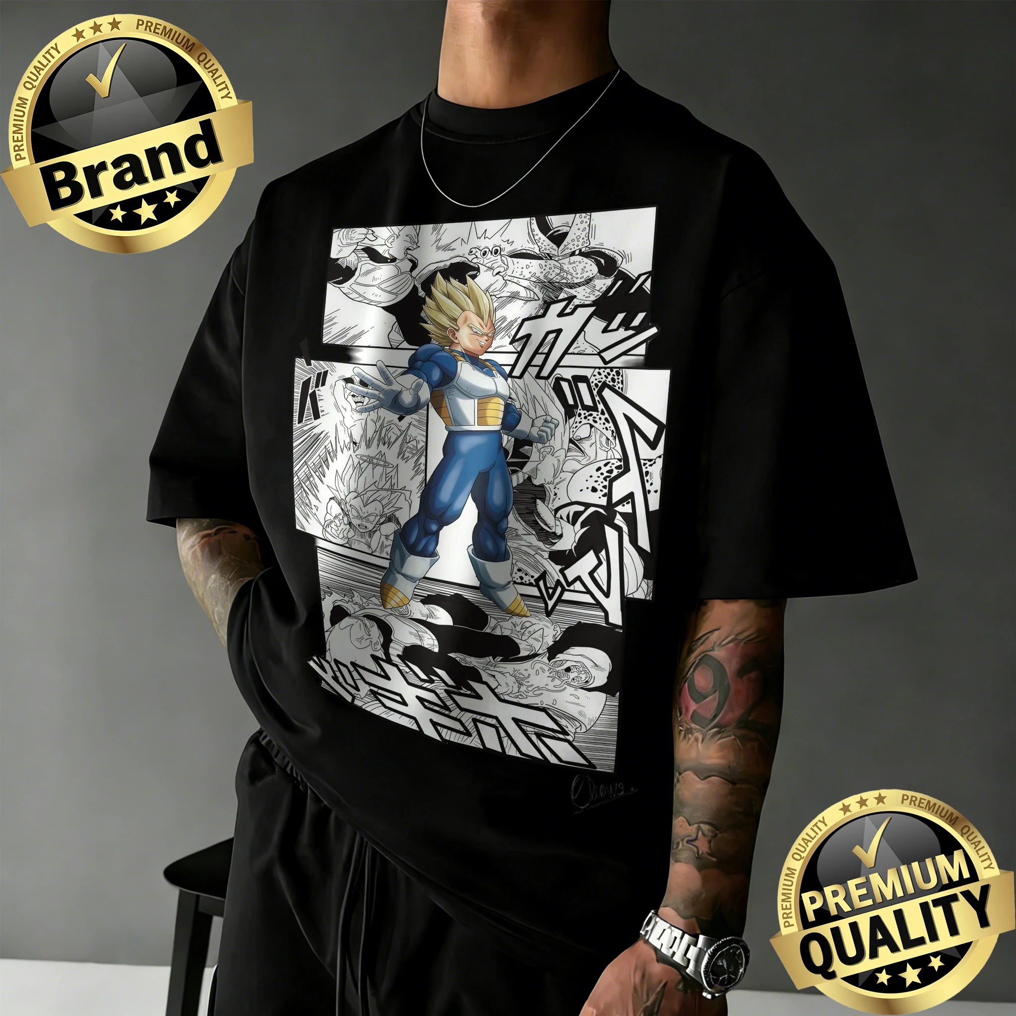 Camiseta de Algodón Dragon Ball Z, Nueva Llegada 2026, Unisex, Talla Grande, Diseño Vintage Super Saiyan Vegeta, para Fans del Anime, Estilo Y2K