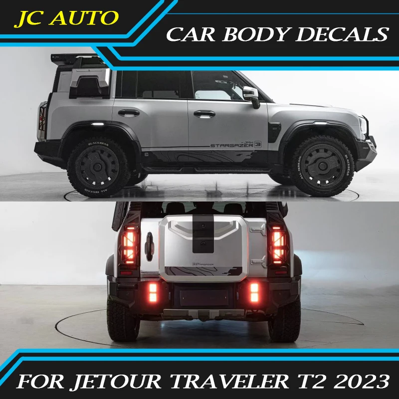 Fit for JETOUR Traveler T2 2023-2024 JMK Car Body Decals Modified Personalized Off-road Exterior Stickers Exterior Accessories