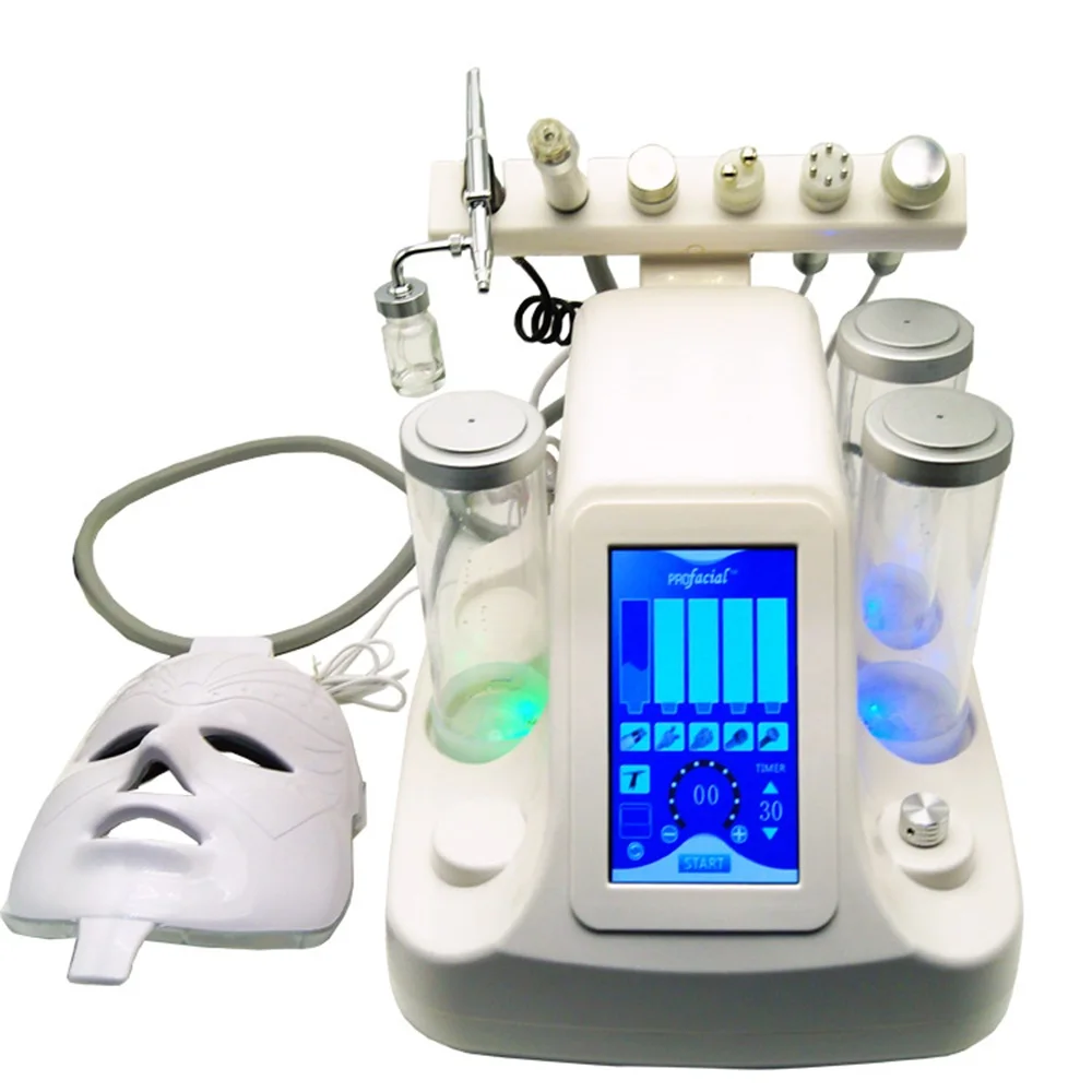 7 in 1 Hydra Aqua Peeling สูญญากาศ Face Pore ทําความสะอาดผิวฟื้นฟูน้ําออกซิเจน Jet Facial Beauty Machine