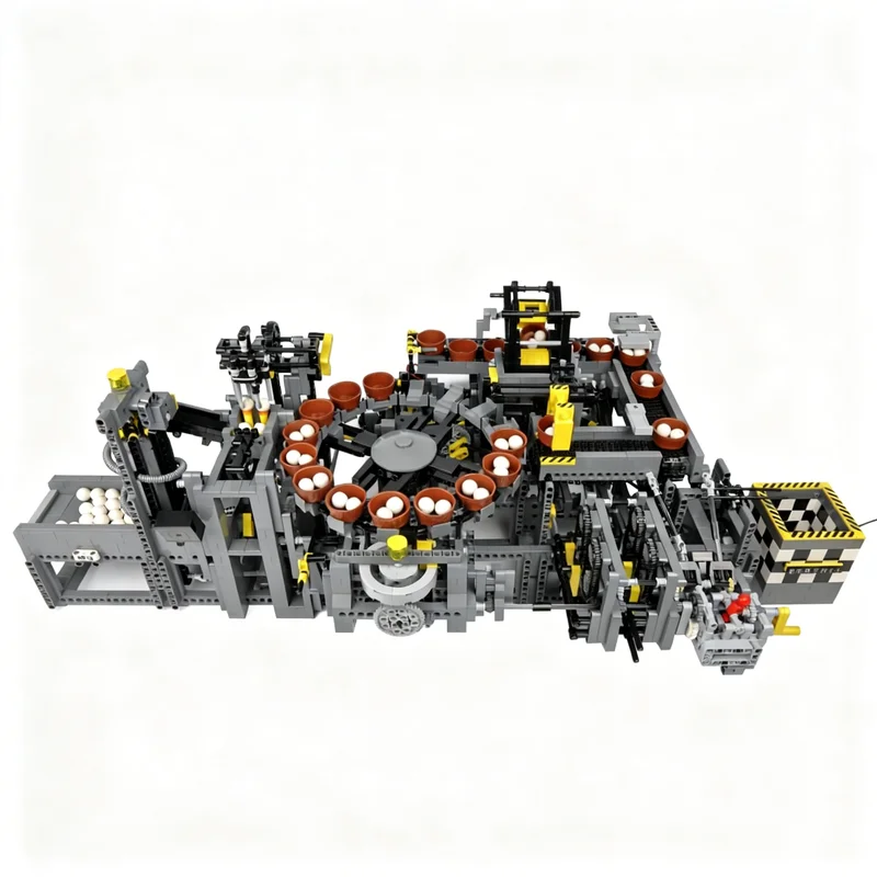 4381pcs MOC Technical Akiyuki Ball Factory New Style V3 Model Building Blocks Architecture Toy Christmas Gift Education Idea