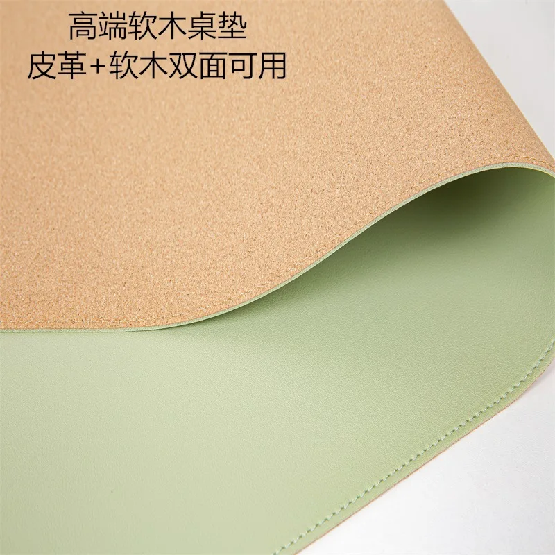 Extra-Large Cork & PU Leather Desk Mat -Dual-Color Reversible, Waterproof & Stain-Resistant 2-Color Design Keyboard & Mouse Pad