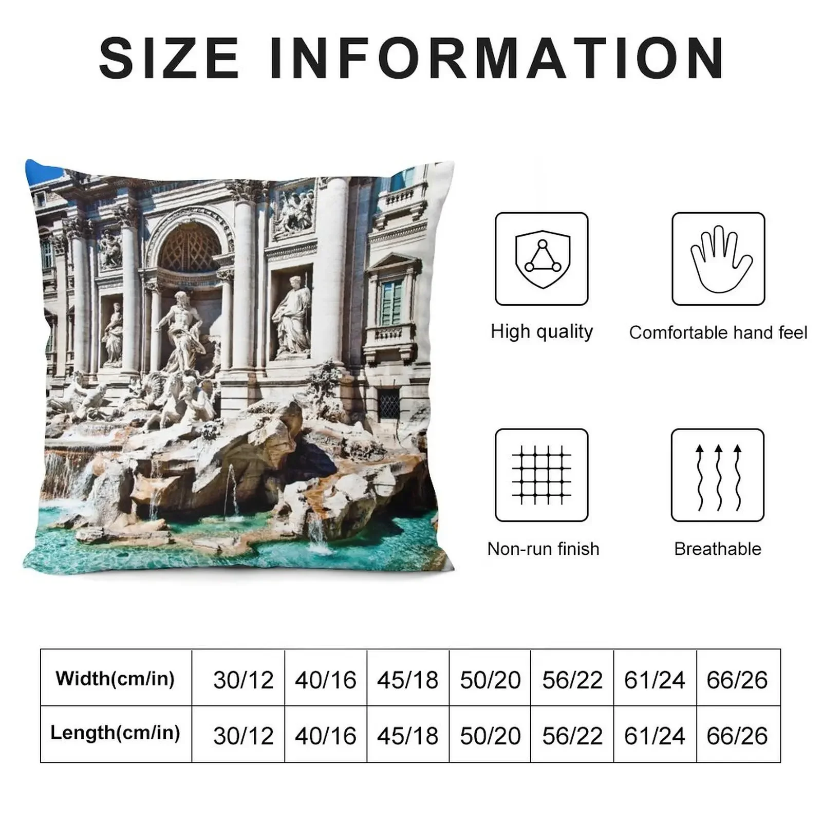 - TREVI FOUNTAIN Throw Pillow Sofa Cushion Decorative pillow case Sofa Cushions Cover luxury sofa pillows pillow