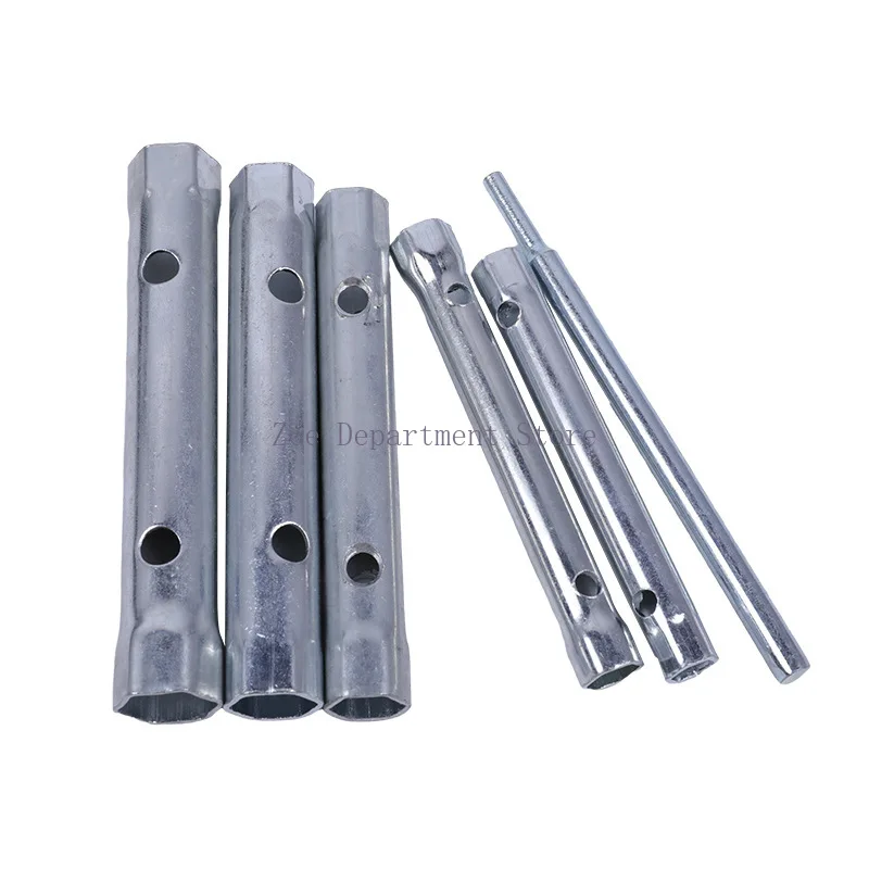 10pcs Metric Tubular Box Wrench Set 6-22mm Hollow Socket Tube Bar Automotive Plumbing Repair Spanner Hand Tools Set for Mechanic