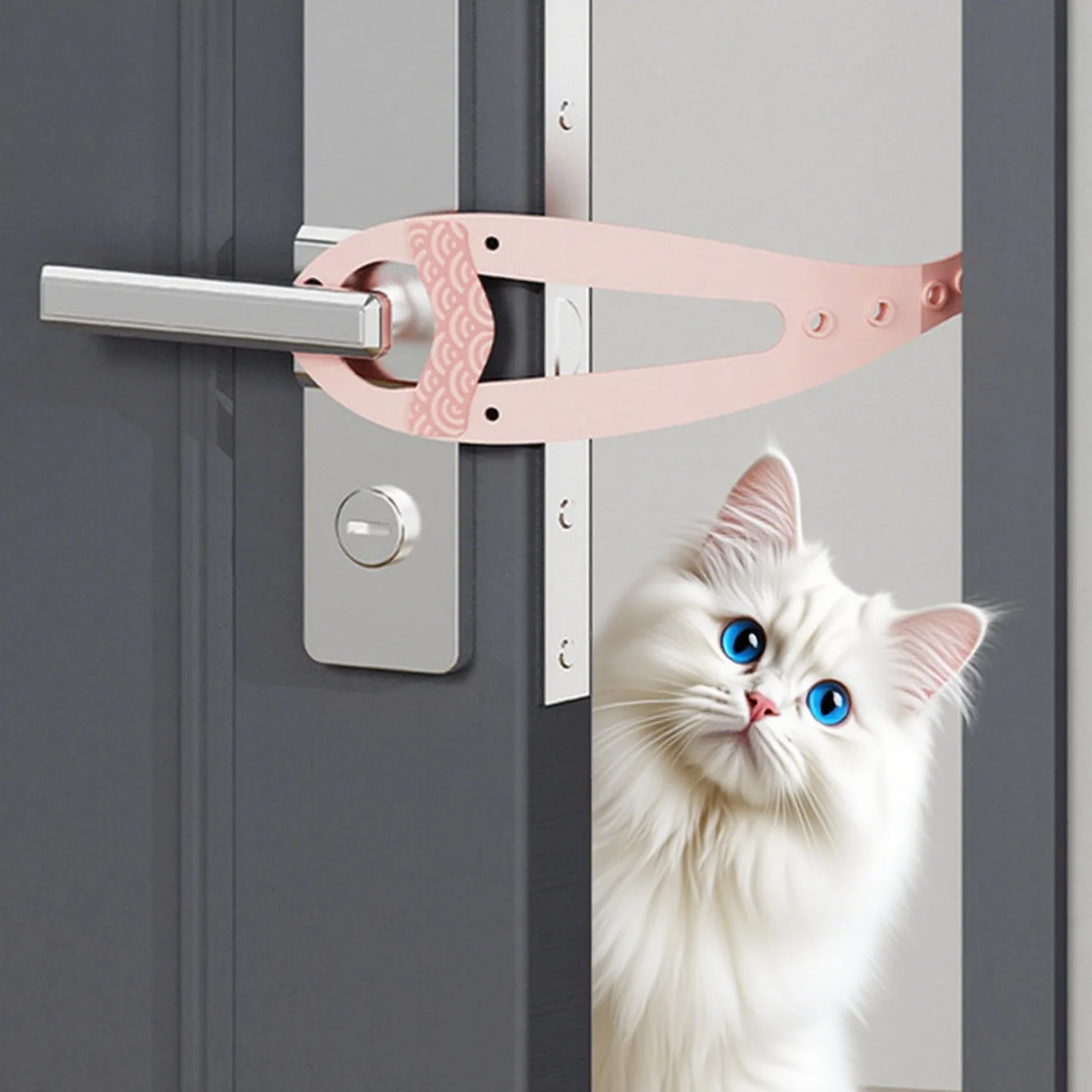 

Дверной стопор Cat Free In And Out Of Fixer Регулируемый эластичный силиконовый буфер для закрытия двери с защитой от защемления Ручной дверной замок Артефакт