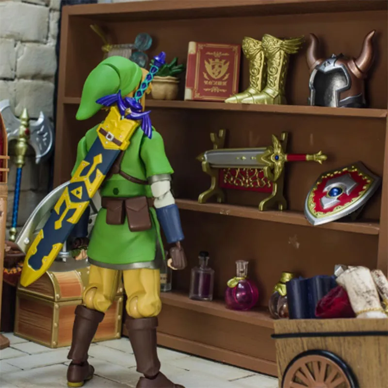 Фэнтезийный товар, магазин, экшн-фигурки, игрушки, реквизит Zelda, оружие, щит, миниатюрный кукольный домик, аниме-фигурки, коллекция игрушек, подарки