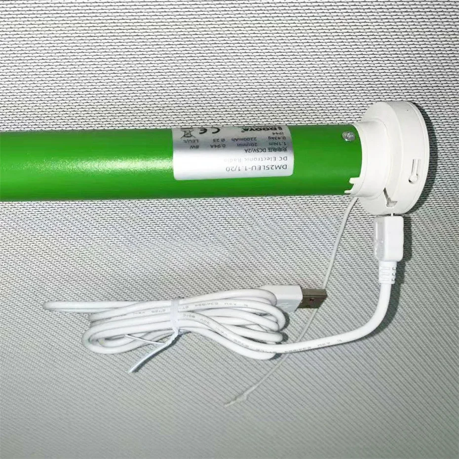 Dooya-Motor tubular com bateria de lítio, receptor embutido, controle remoto, tubo de 38mm para cortinas rolantes, UE, EUA, AU, UK Plug, DM25LEU,