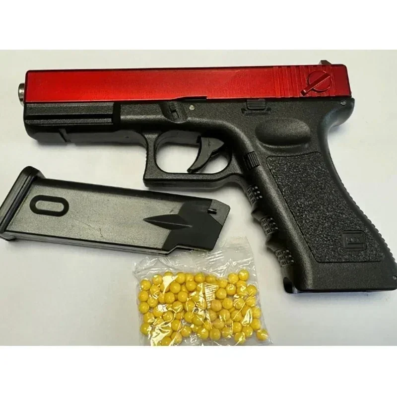 

Черная игрушка из сплава G17, пластиковые пули с большой мощностью и дальним радиусом действия, лучший игрушечный пистолет, подарок на дни рождения детей