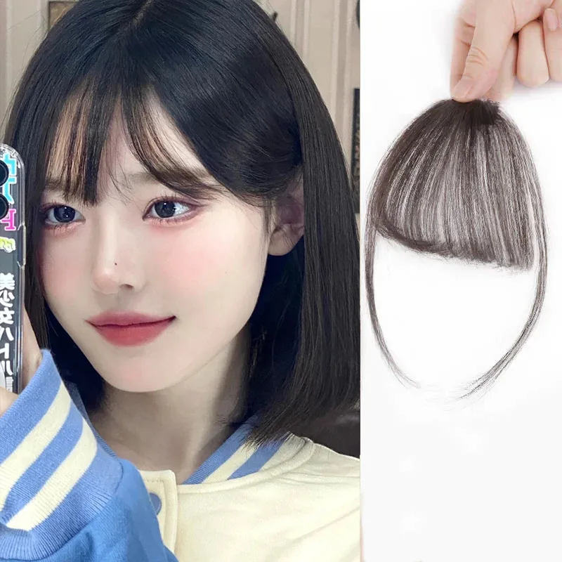 1pcs Clip in Air Bangs Wispy Hair Bangs Fringe with Hairpieces Air Bangs Fringe for women Everyday Wear