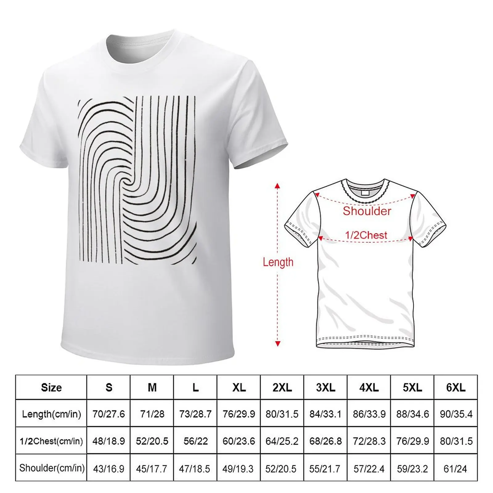 LINE ART / MINIMALIST T-Shirt oversized tops plain Short sleeve tee mens t shirt