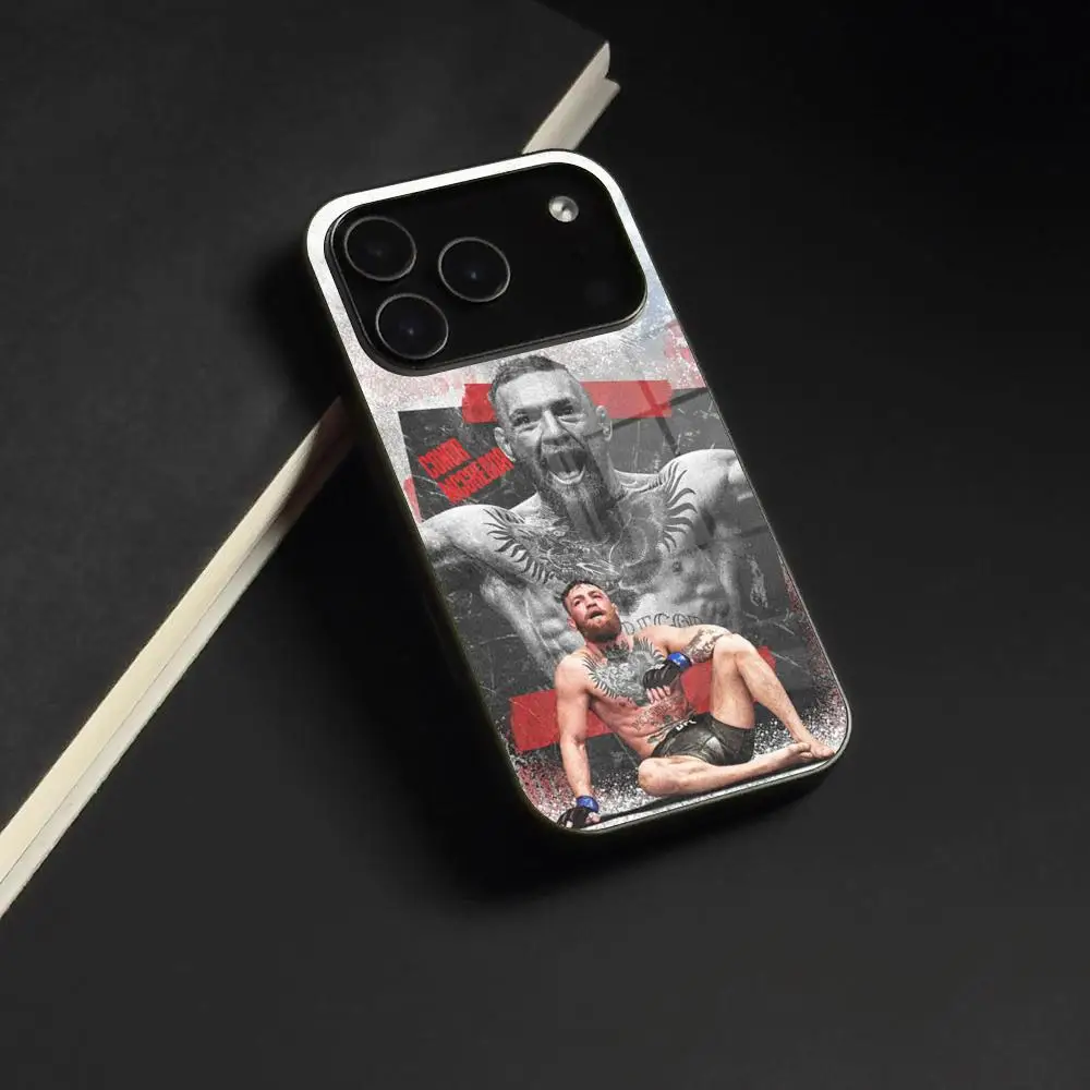 Чехол для телефона Conor McGregor для Iphone 17 Air 16 15 14 12 11 13 Pro Max Mini X Xr Xs Se Puls, стеклянный чехол