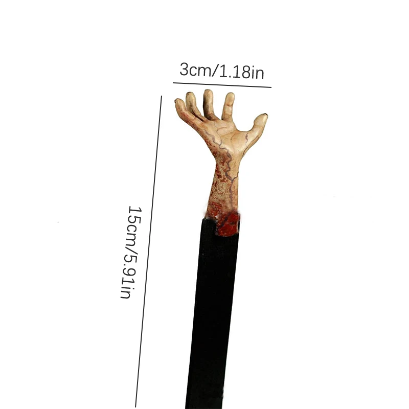 Книжные закладки на руку, 3D Хэллоуин Зомби, канцелярские подарки из смолы для детей, ужасная Закладка