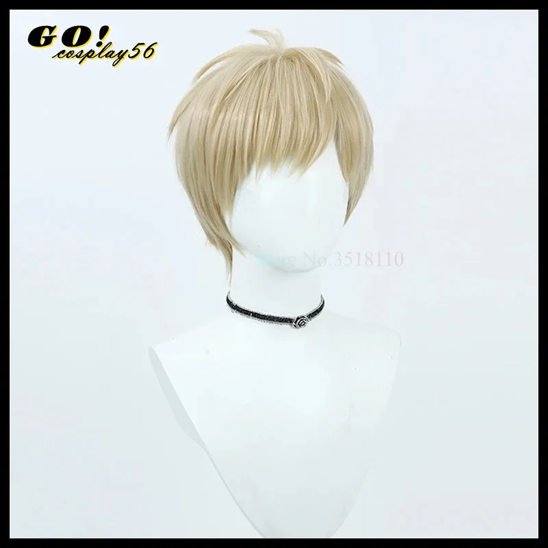 

2025 Laios Touden Cosplay Wig Bangs Pale Blonde Short Synthetic Hair Delicious in Dungeon Meshi Food Anime Headwear