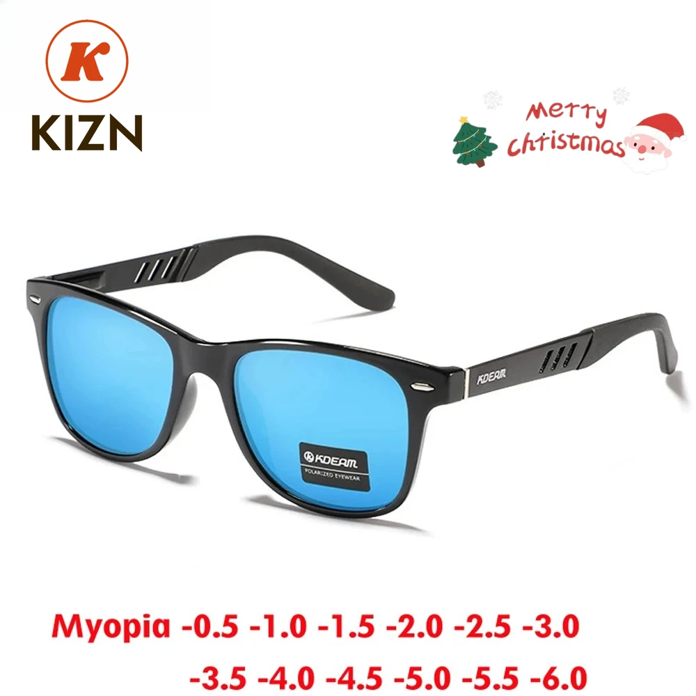 

KIZN Aluminum Magnesium Polarized Myopia Sunglasses Men Women Driving Prescription Glasses Outdoor Casual UV400 -0.50 to -6.00