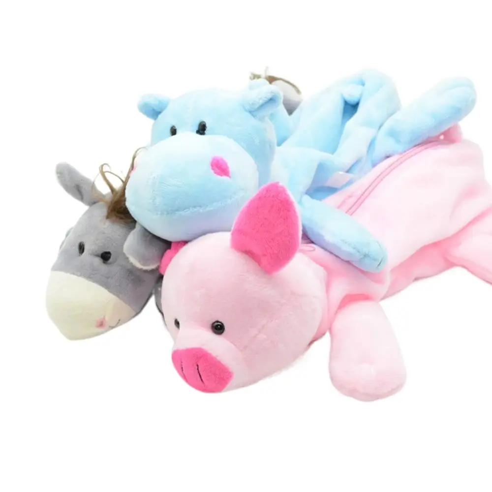 Bonito Pelúcia Floresta Animal Lápis Case, Kawaii Leão, Macaco, Elefante, Artigos de papelaria Armazenamento, Saco cosmético, Criativo