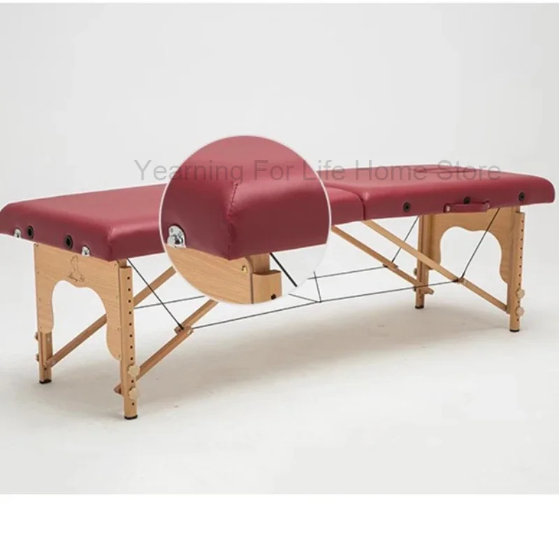 

Wooden Folding Massage Bed Fashion Portable Home Hand Needle Moxibustion Physiotherapy Beauty Bed Mesa Salon Furniture 12