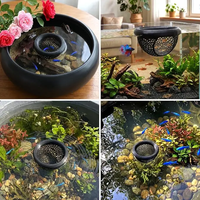 1 Pc Betta Fish Floating Hammock Aquarium Tank Rest Bed Safe Floating Resting Spot for Betta Fish Shrimp Small Aquatic Creatures