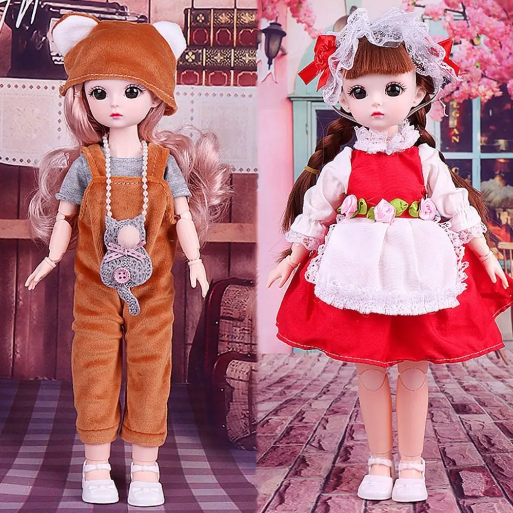 

Long Hair 30cm Bjd Doll with Clothes with Wig Make Up High Heel Princess Dress Up BJD Dolls Ball Jointed Anime