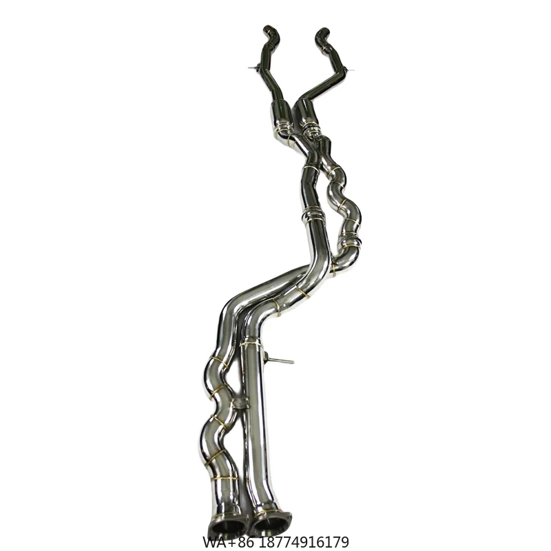 

Средняя труба равной длины для M3/M4 F80 F82 F83 S55 3.0T 2014-2019, выхлопная труба гоночного автомобиля, выхлопная система из нержавеющей стали