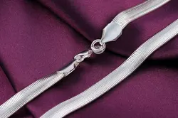 Fashion 6MM 925 Sterling Silver 16-26 Inches Soft Snake Chain For Woman Couple Necklace Charm Wedding Jewelry Party Wholesale