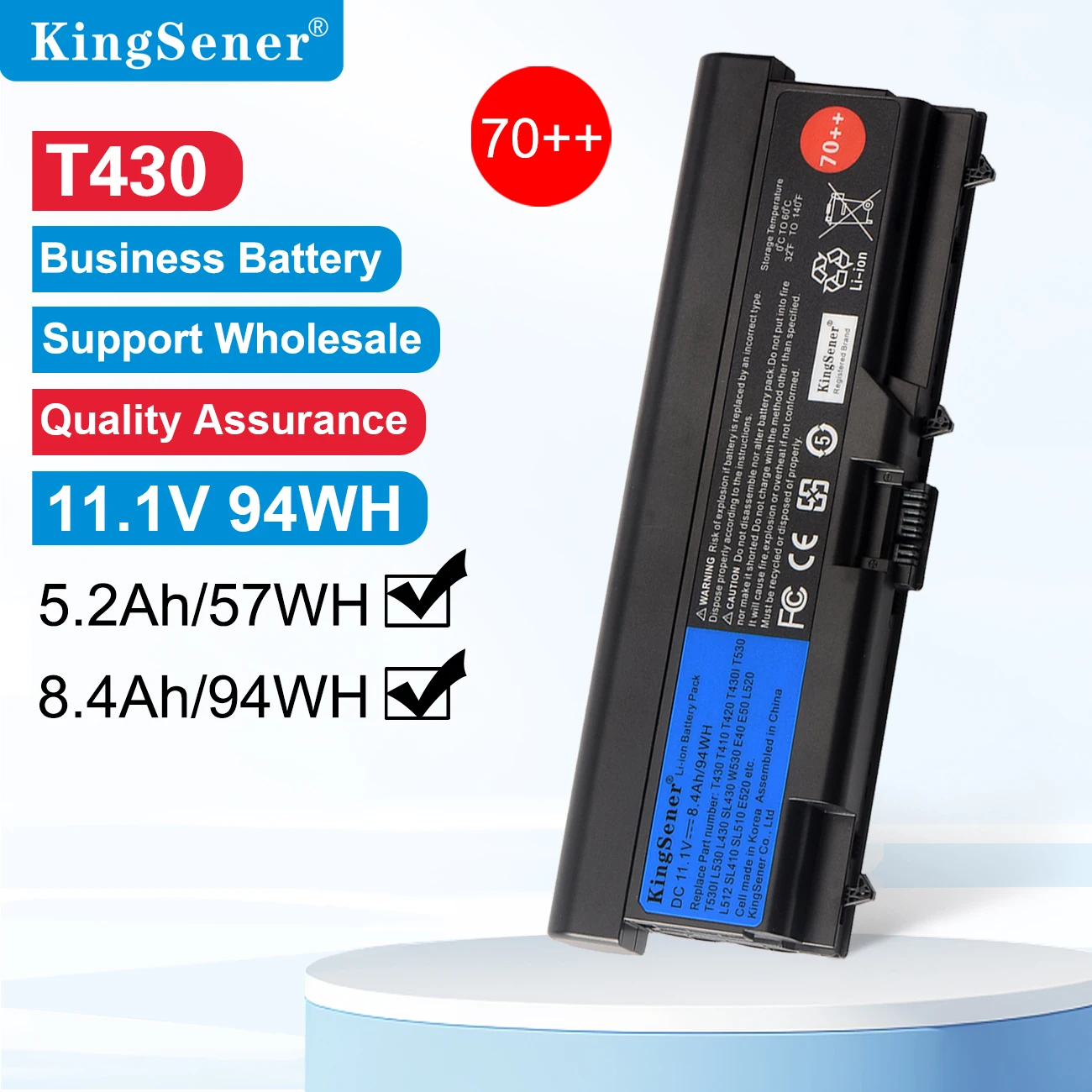 

Аккумулятор KingSener 10,8 В 5200 мАч для ноутбука Lenovo ThinkPad T430 T430I L430 T530 T530I L530 W530 45N1005 45N1004 45N1001 45N1000