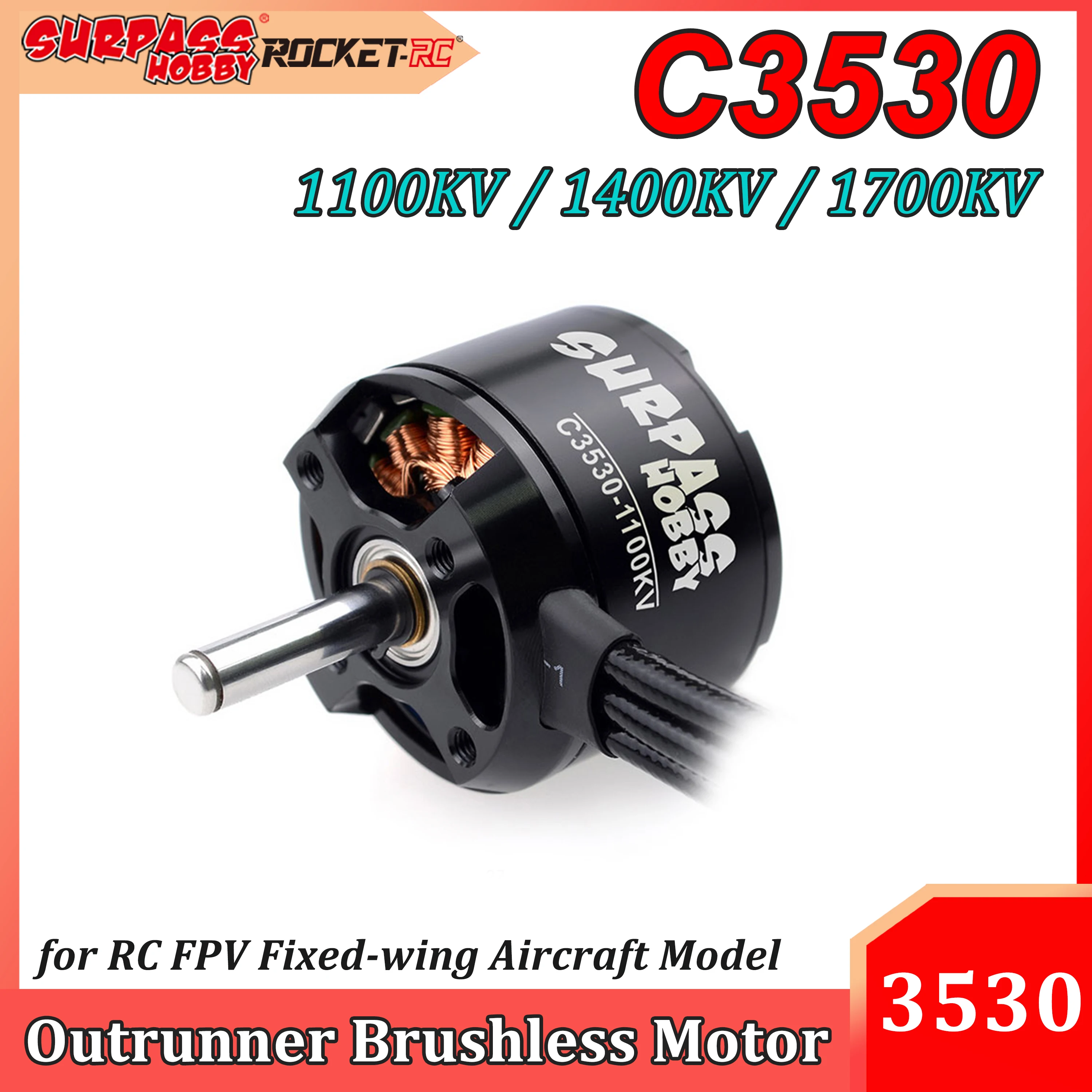 

1/4PCS SURPASS HOBBY C3530 3530 1100KV 1400KV 1700KV Outrunner Brushless Motor for RC FPV Fixed-wing Racing Drone Aircraft Model