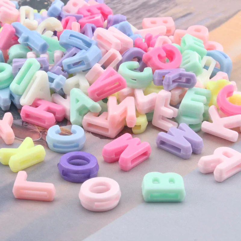 100-300Pcs Mixing Acrylic Letter Beads Loose Spacer Beads For Making Bracelet DIY Craft Jewelry Clothing Accessories Material