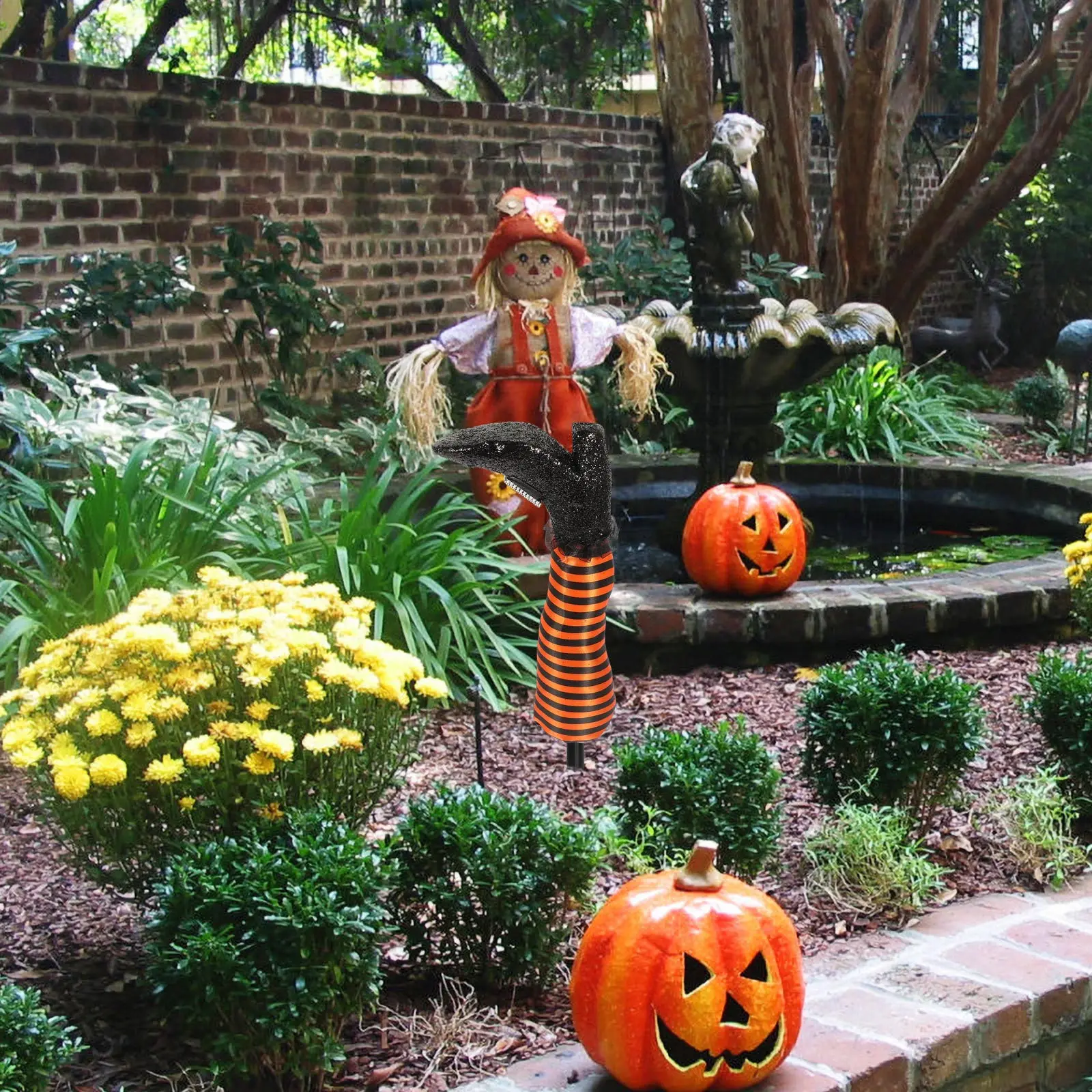 

1Set Halloween Witch Leg Yard Garden Decoration Upside Down Creative Party Lawn Outdoor Halloween Themed Witch Legs Decor Scary