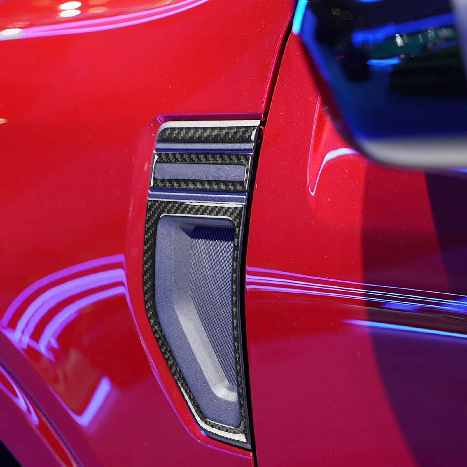 

For Ford Maverick 2022-2025 Carbon Fiber Exterior Side Fender Vent Panel Decorative Cover Car Accessories Decoration Sticker