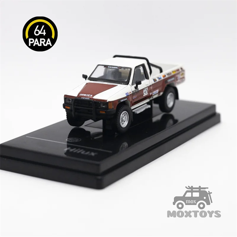

Para64 1:64 1987 Hilux Single Cab-1987 Mojave 250 Красный Белый # Литая под давлением модель автомобиля 7448