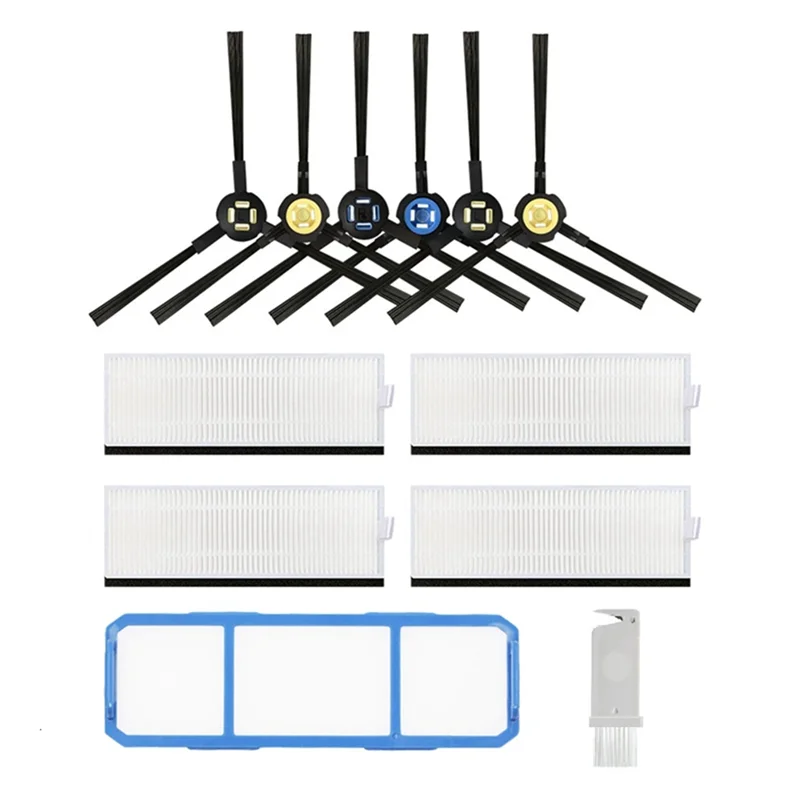 ABMS-For Ilife Silvercrest SSR1 Ssra1 Main Brush Filters Side Brushes Vacuum Robot Cleaner Kit