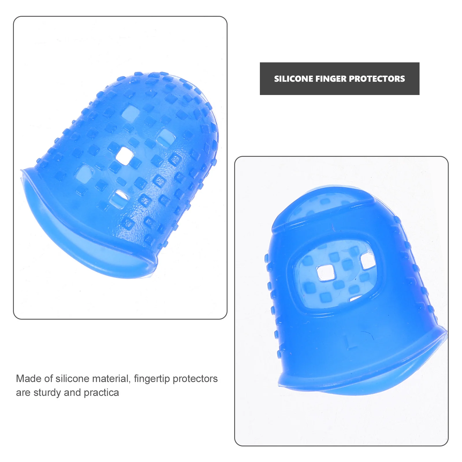 50 قطعة سيليكون الإصبع حامي إصبع يغطي لعب الغيتار الورق متعدد الحجم عدم الانزلاق قبعات واقية العمل