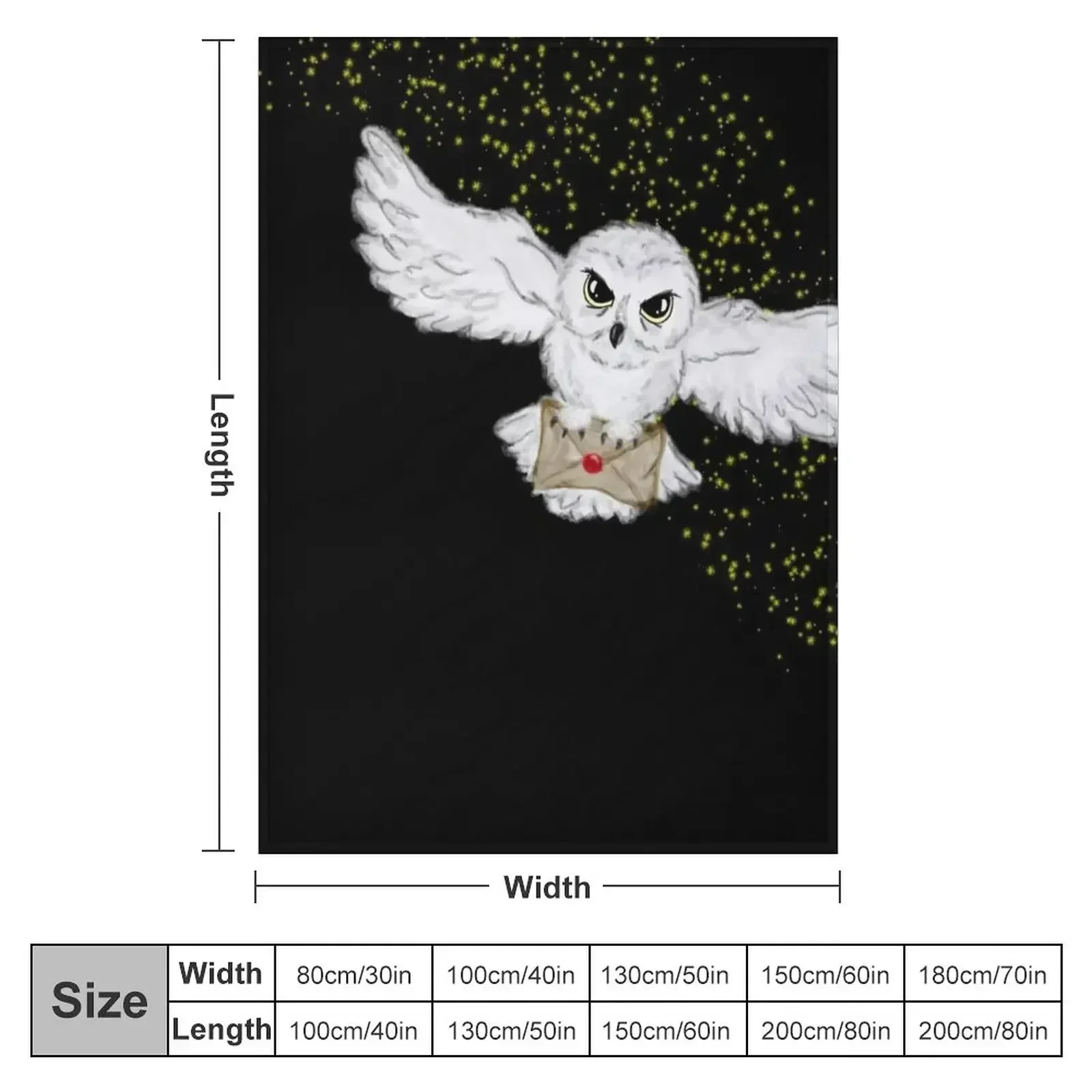 Owl Flight Throw Blanket couch cozy soft plush fuzzy picnic outdoor blanket