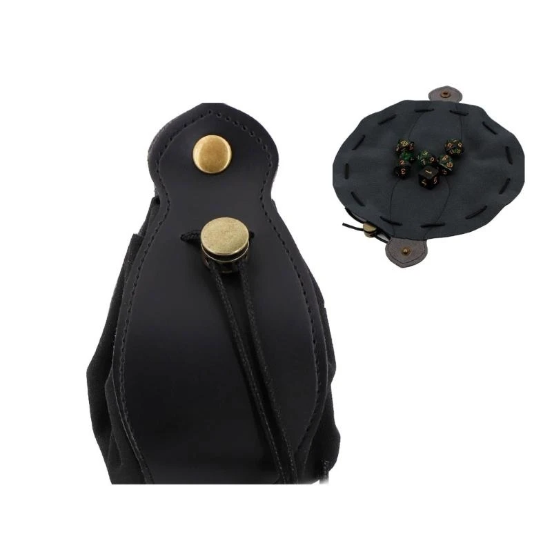 M5TC Portable Mini DND-Dice Drawstring Bag Leather Storage Bag for RPG-MTG-Game-Dices