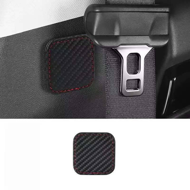 Carbon Fiber Style Magnetic Suction Car Seat Belt Fixing Clips Auto Belt Holder Stabilizer Fastener Adjustable Clip for Seatbelt