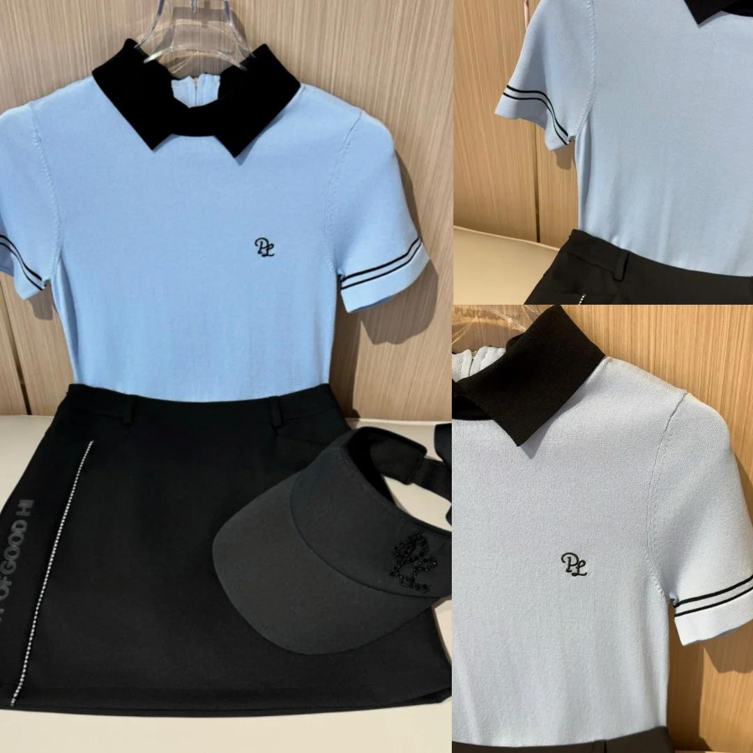PLAYOFGODHI Golf Clothing Summer Korean Edition Golf Short sleeved Quick drying Breathable Golf Skirt Tennis Suit