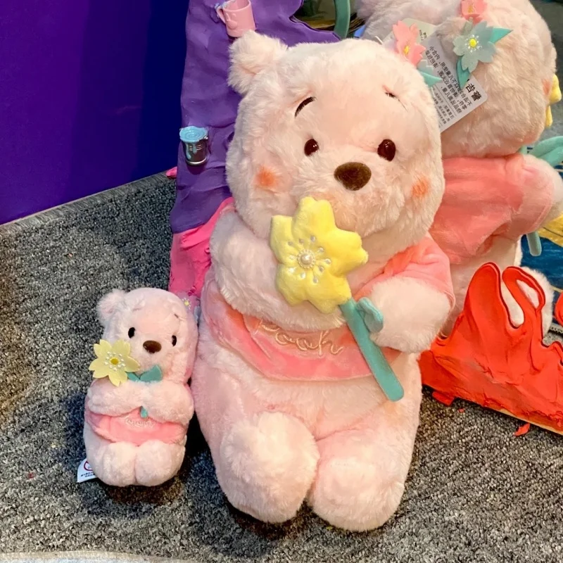 Potdemiel ديزني ويني ذا بوه الخنزير الصغير ألعاب من نسيج مخملي أنيمي الكرتون ولطيف دمية كيرينغ ألعاب أطفال على ظهره قلادة هدية عيد ميلاد