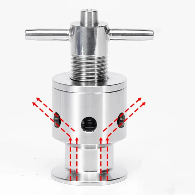 Stainless Steel Sanitary Quick‑Install Tri‑Clamp Pressure Relief Valve Spring‑Loaded Manual Exhaust Safety Valve