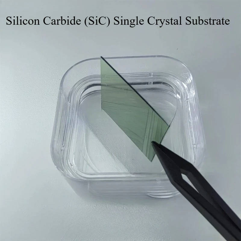 Multi Size Square Conductive 4H-N SiC Wafer Double Side Polished Silicon Carbide Chip for RF Semiconductor Research  Lab Test