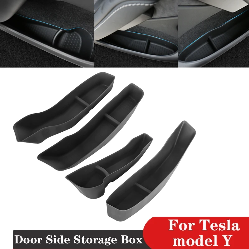 

Model Y Door Side Storage Box Front Rear Door Handle Armrest Tray Organizer For Tesla Model Y 2020- 2023 MY Modely Car Interiors