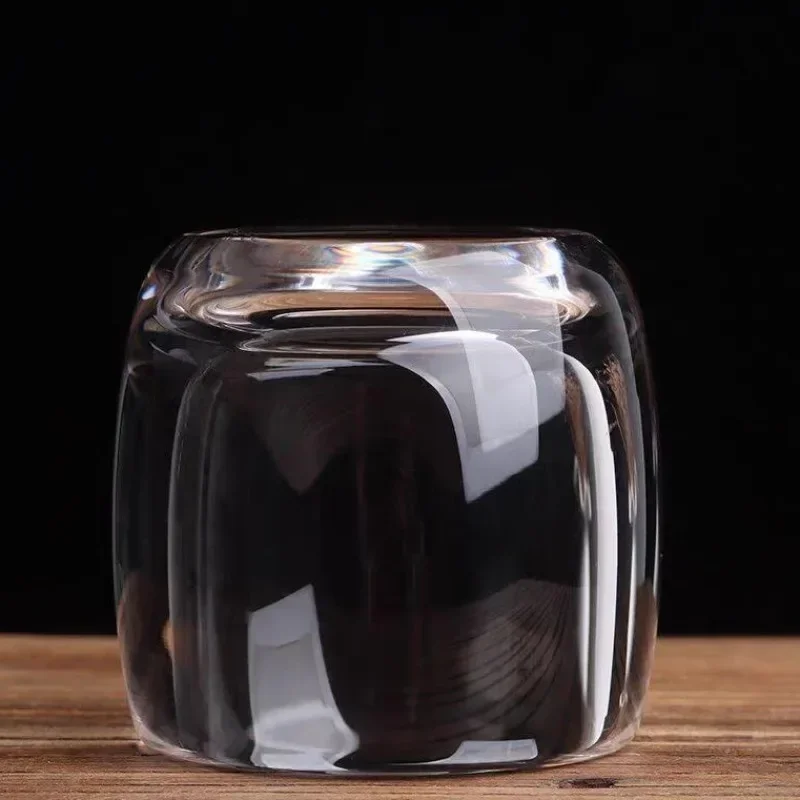 1/2/3/4/6pcs Set 80ml Crystal Glass Tea Cups Thickened Transparent Master Cup Wholesale Mugs Gifts for Wedding Elegant Teaware