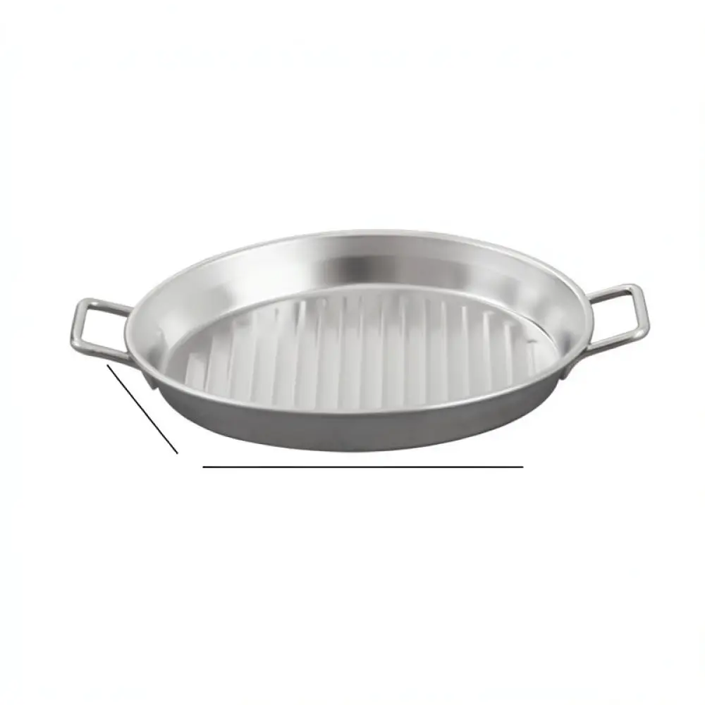 Stainless Steel Korean Barbecue Grill Pan Portable Camping Cooking Plate Indoor Outdoor Kitchen Stove Compatible Griddle