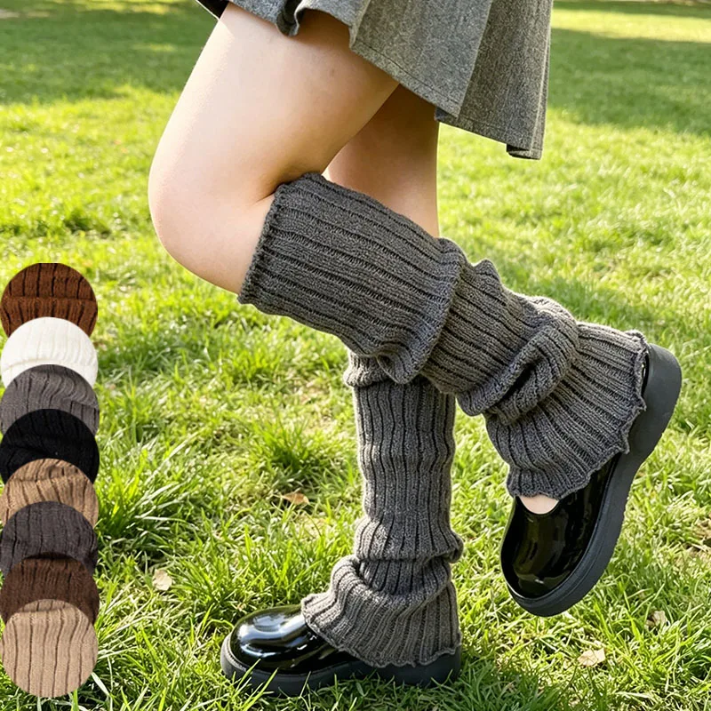 Meias Quentes para Crianças Estilo Lolita, Meias Tricotadas para Meninas Coreanas, Protetores de Pés Elásticos e Versáteis
